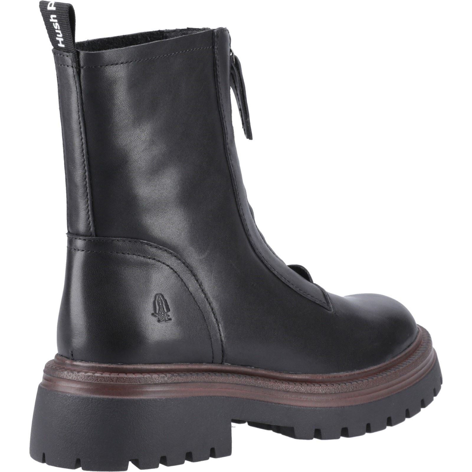 Hush Puppies Roxanna Bottes En Cuir Noires Pour Femmes