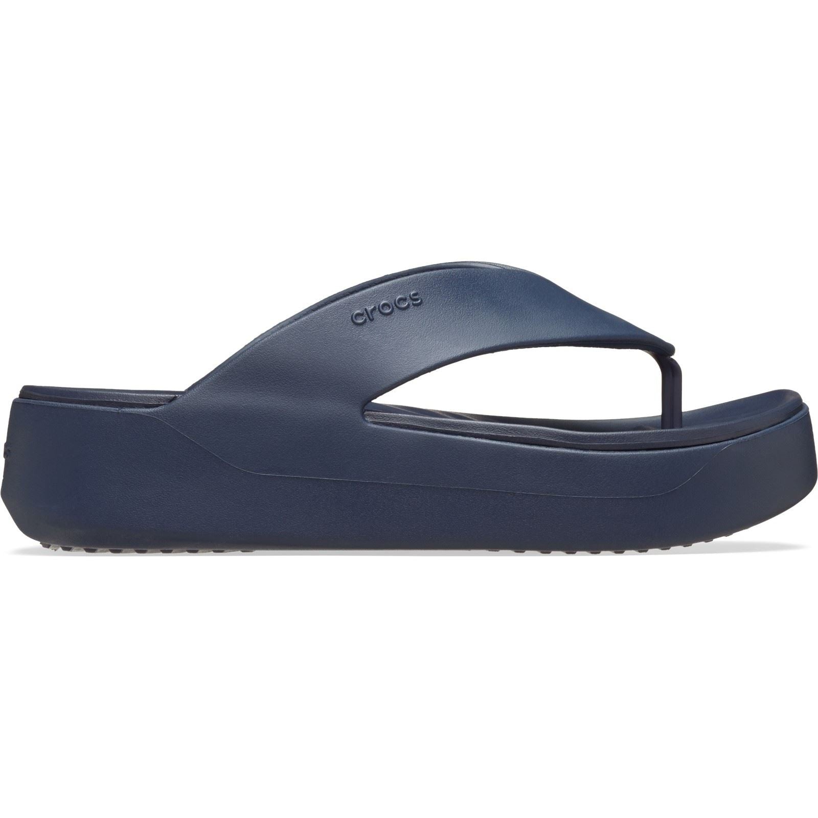 Crocs Getaway Platform Sandales Pour Femmes En Thermoplastique De Couleur Marine