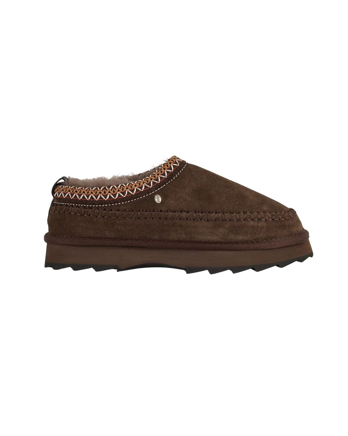 Emu Australia Sharky Adventure Scuff Chaussons En Suède Pour Femmes Marron