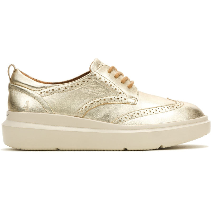 Hush Puppies Joy Chaussures Richelieu Pour Femmes En Cuir Champagne