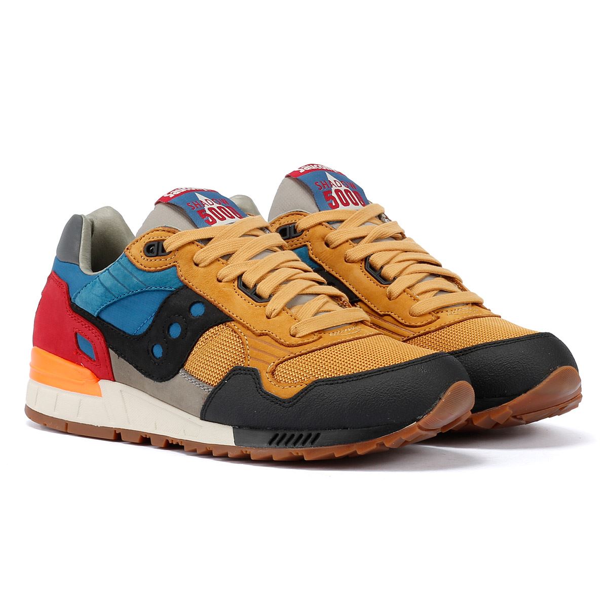 Saucony Shadow 5000 Baskets En Cuir Jaune/Multicolore