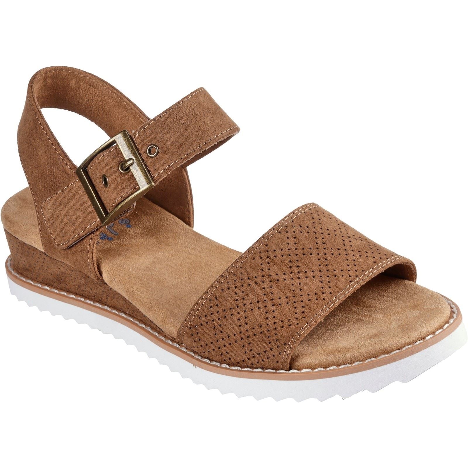 Skechers Desert Kiss Serendipitous Sandales Pour Femmes En Synthétique Couleur Châtaigne