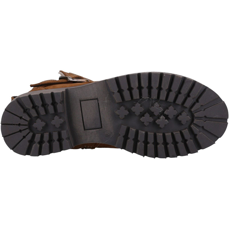 Hush Puppies Wakely Bottes En Cuir Pour Femmes Couleur Tan