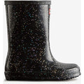 Hunter Kids First Giant Glitter Bottes En Caoutchouc Noires Wellington