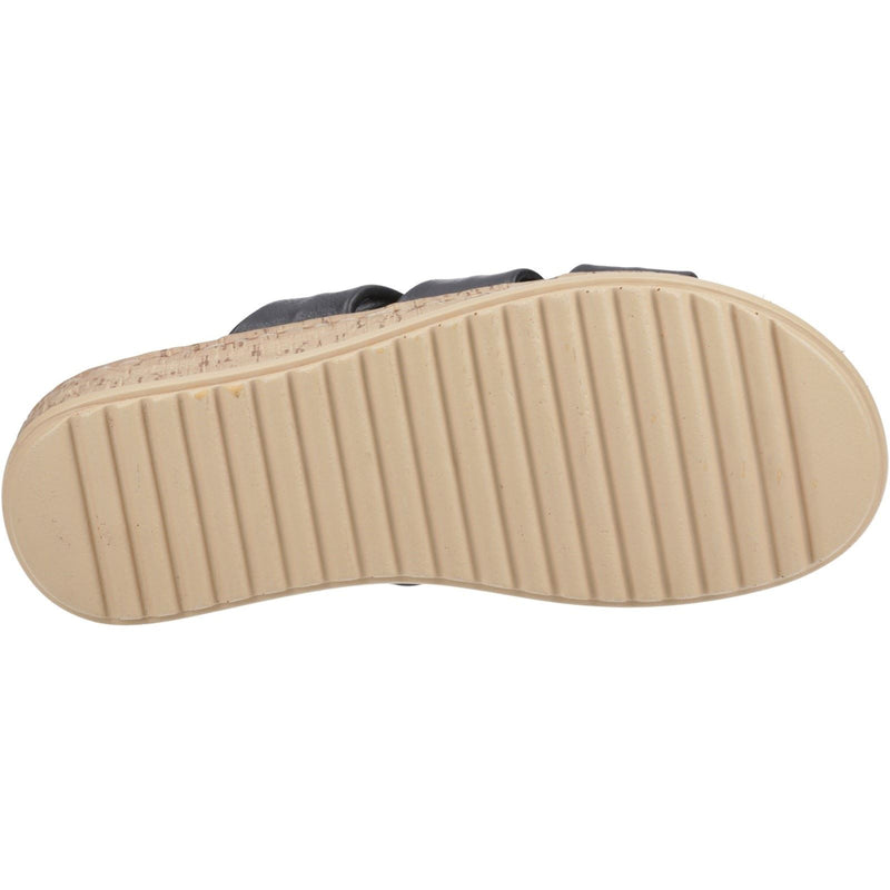 Hush Puppies Eden Gladiator Sandales Noires Pour Femmes En Cuir