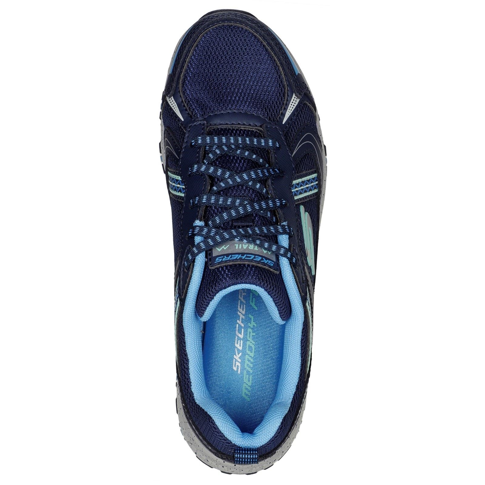 Skechers Hillcrest Baskets En Cuir Pour Femme Bleu Marine/Bleu