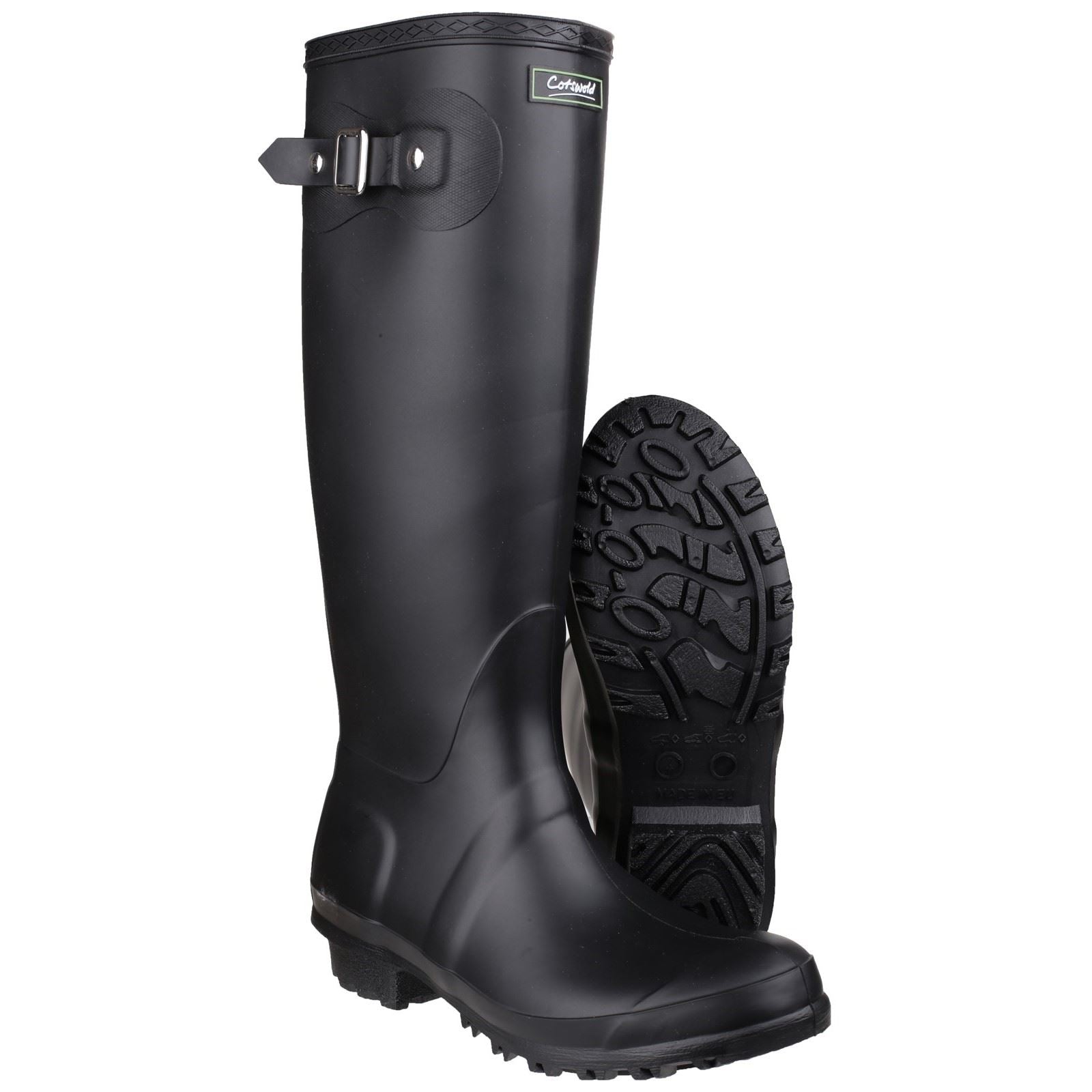 Cotswold Sandringham Bottes En Caoutchouc Noires En Pvc