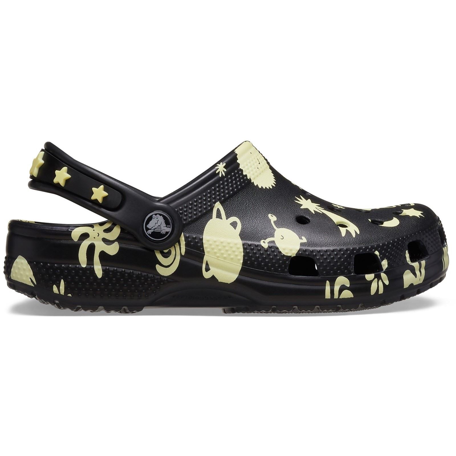 Crocs Classic Graphic Mocassins Noirs En Thermoplastique