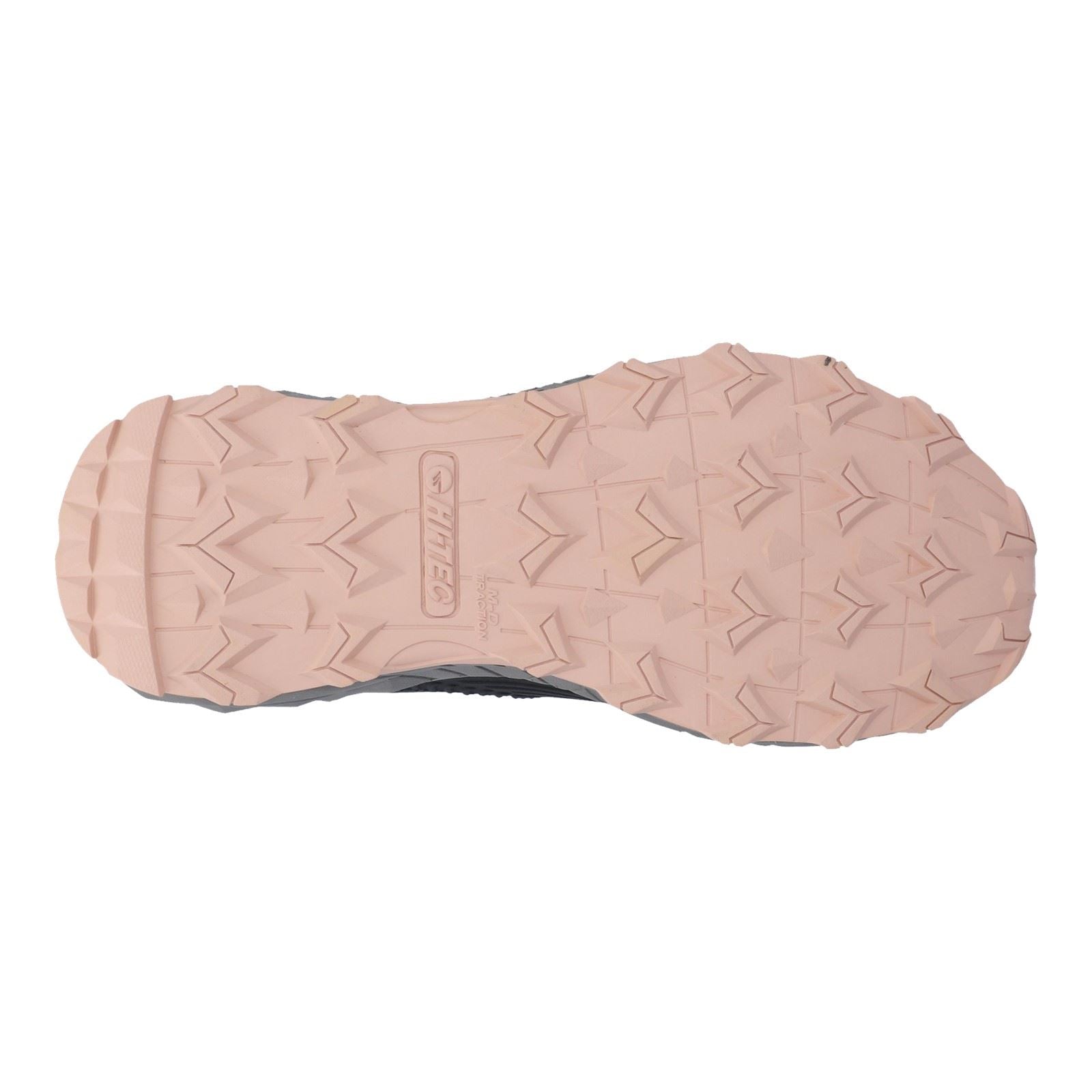 Hi-Tec Fuse Trek Sneakers Pour Femmes En Polyester Noir/gris Ardoise/rose Camée