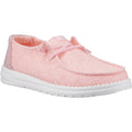 HEYDUDE Wendy Eyelet Lace Chaussures Mocassins Pour Femmes En Mélange De Coton Rose Pâle