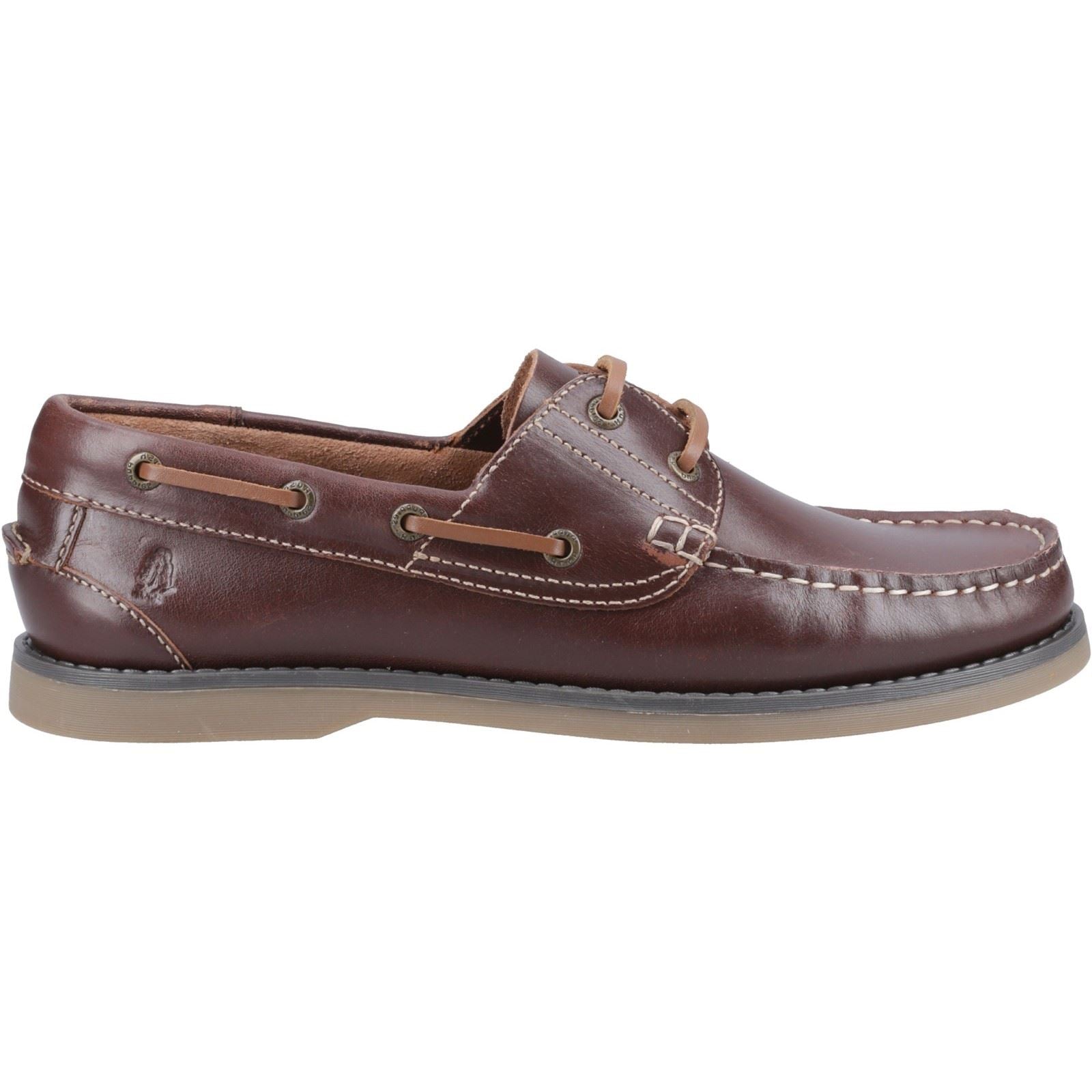 Hush Puppies Wilson Chaussures Bateau Pour Homme En Cuir Marron