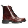 Fly London Ragi Bottes Rouges En Cuir Pour Femmes