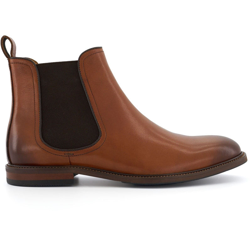Dune Characteristic Bottes En Cuir Marron Pour Homme