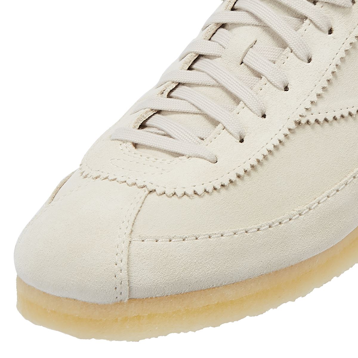 Clarks Originals Wallabee Tor Suede Chaussures Pour Homme Lacées De Couleur Crème