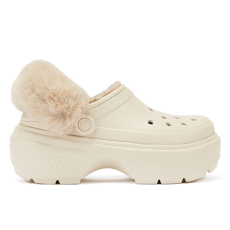 Crocs Sabots À Talons Compensés Pour Femmes Beige
