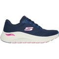 Skechers Arch Fit 2.0 Big League Baskets En Toile Pour Femmes Marine/Multicolores