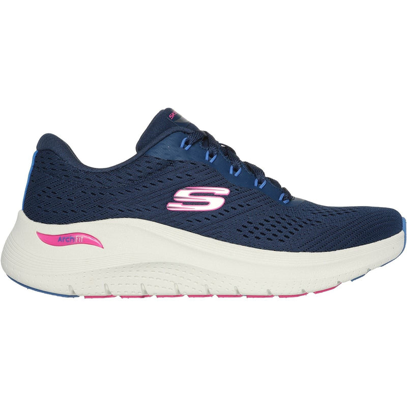 Skechers Arch Fit 2.0 Big League Baskets En Toile Pour Femmes Marine/Multicolores