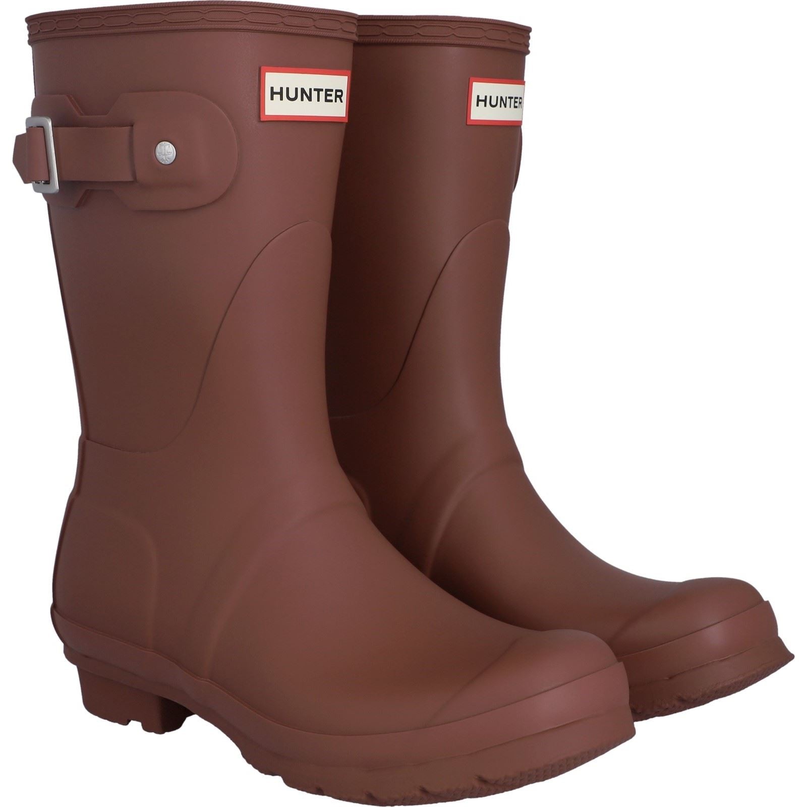 Hunter Original Short Bottes De Wellington En Caoutchouc Pour Femmes Merlot