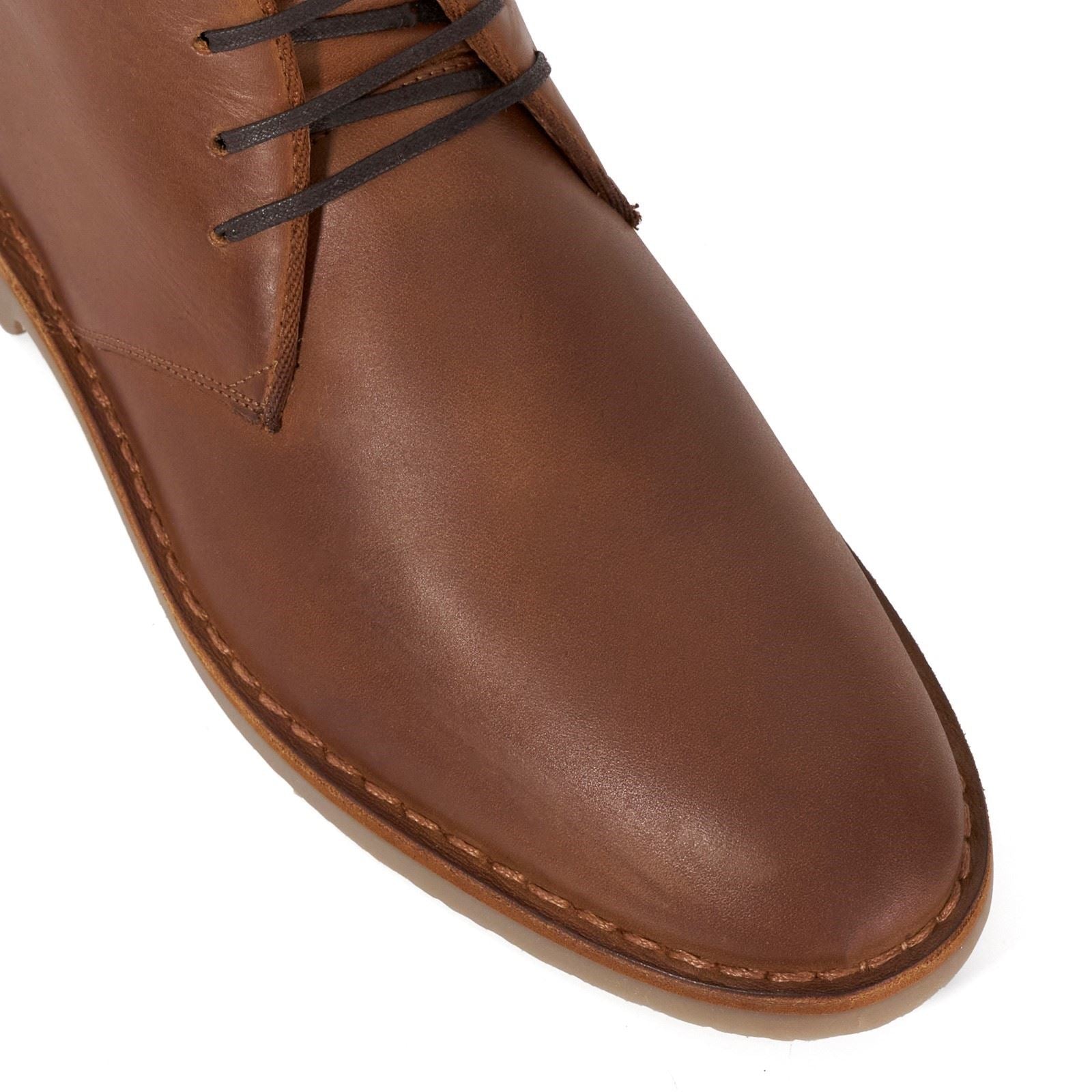 Dune Cashed Bottes À Tige Basse En Châtaignier Pour Homme Suède