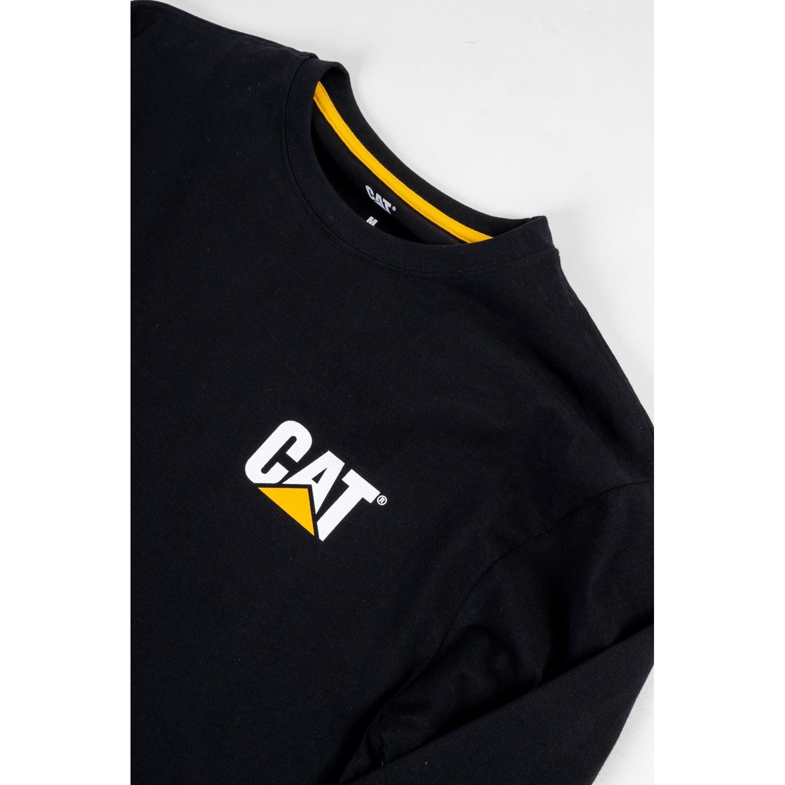 Caterpillar Trademark Banner Long Sleeve T-Shirt Noir En Coton Pour Homme