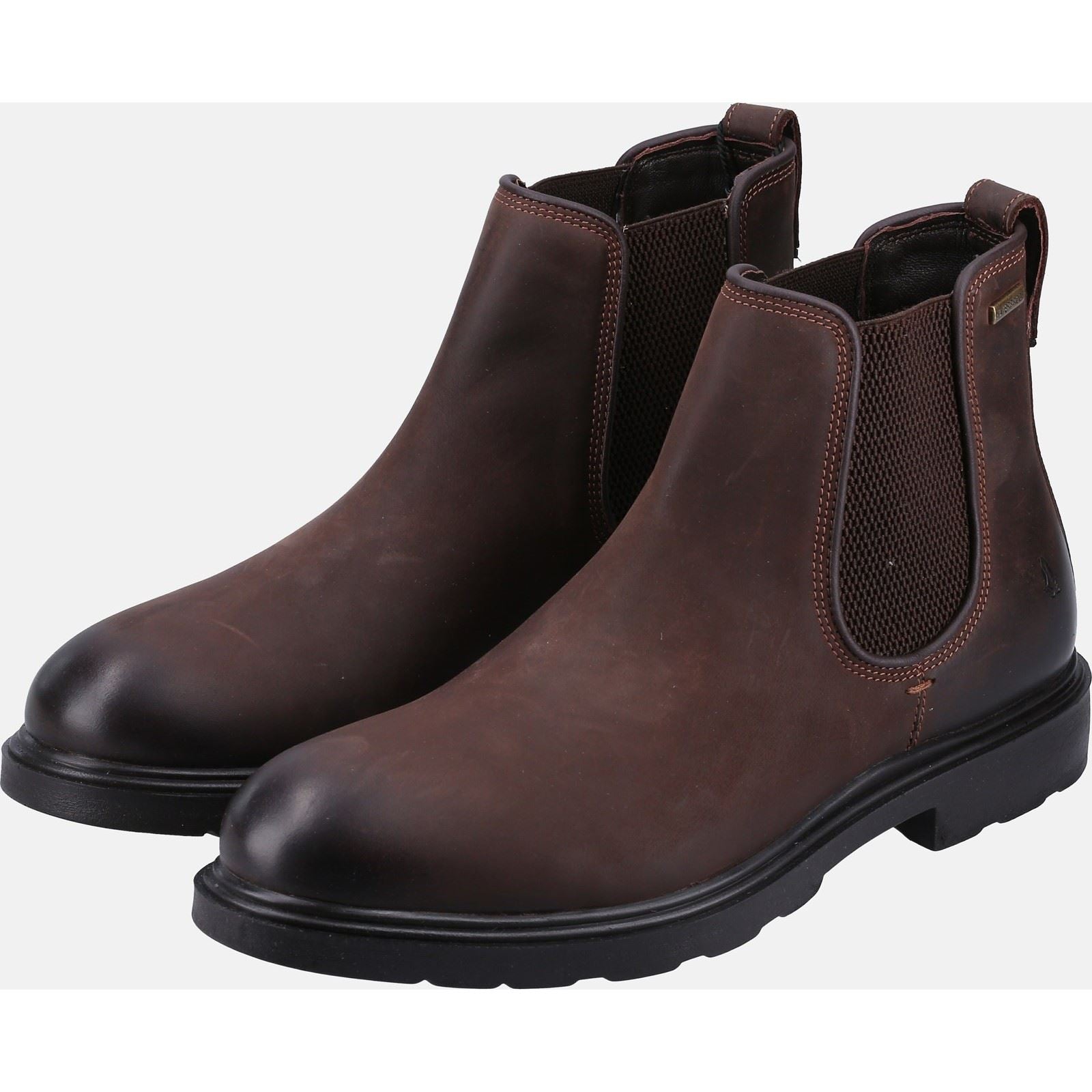 Hush Puppies Preston Chelsea Bottes En Cuir Marron Pour Hommes