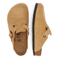 Birkenstock Sabots En Daim À Crème Latte Boston