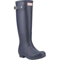 Hunter Original Tall Tartan Back Strap Bottes En Caoutchouc Bleu Marine Pour Femme
