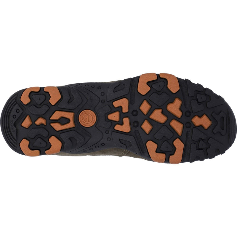 Hi-Tec Quadra II Chaussures De Randonnée Pour Hommes En Daim Taupe/orange Brûlé