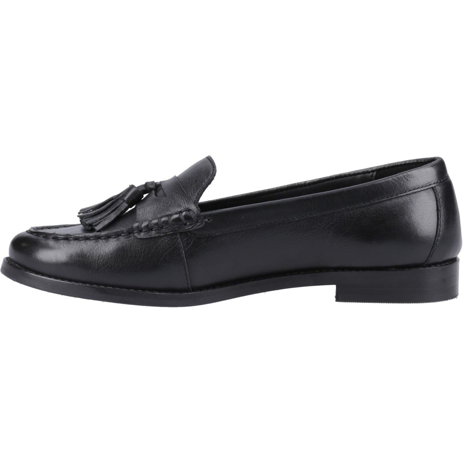 Hush Puppies Connie Mocassins Noirs Pour Femmes En Cuir