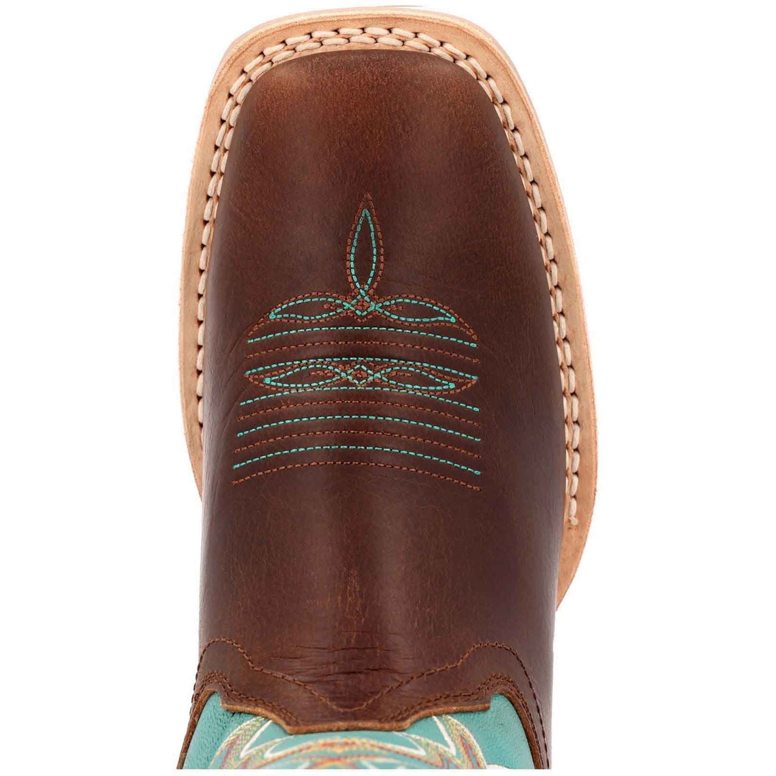 Durango Lady Rebel Pro Bottes En Cuir Pour Femmes Bay Marron/bleu Arctique