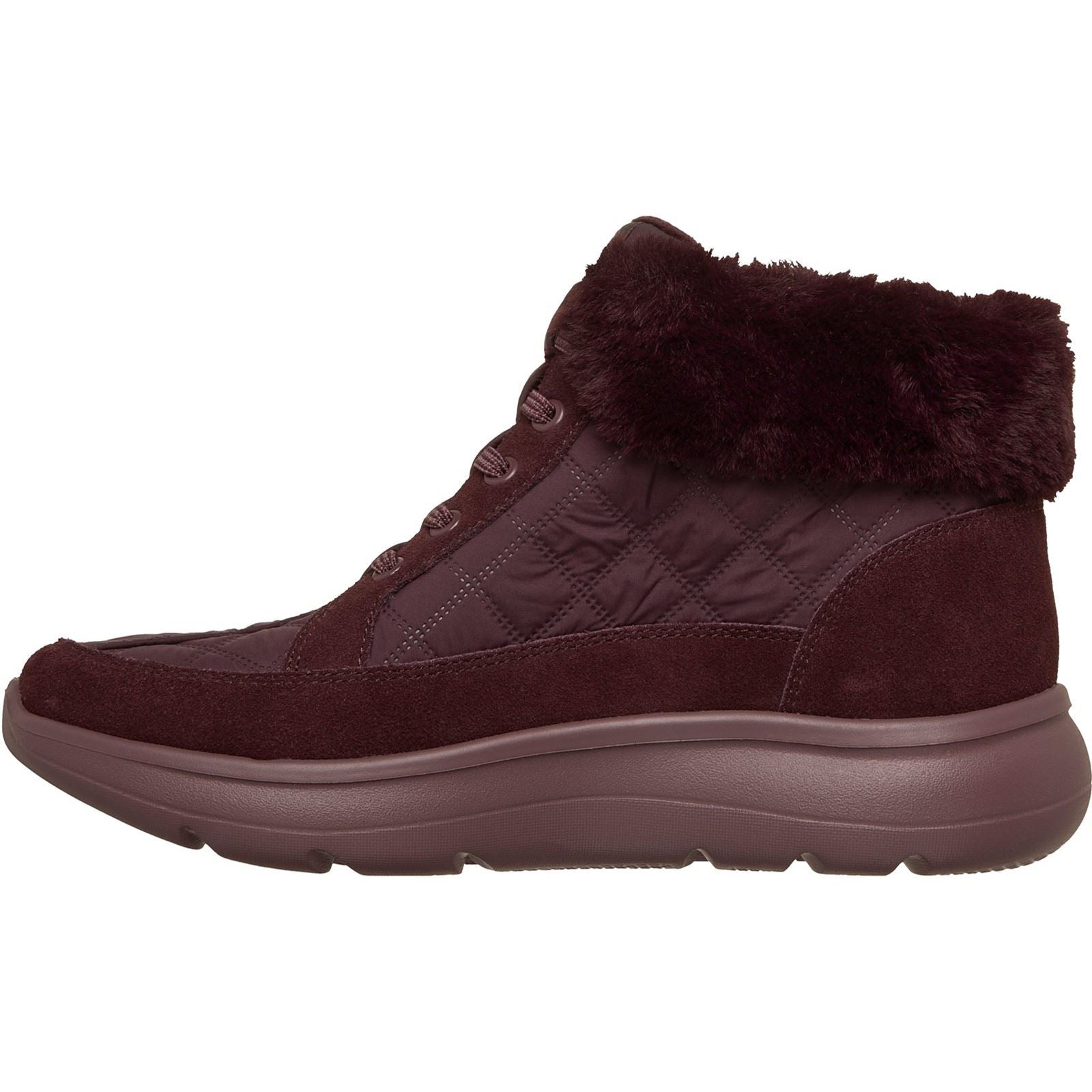 Skechers On-The-Go Encore Elisa Bottes D'Hiver À Bout Ouvert En Textile Pour Femmes Bordeaux