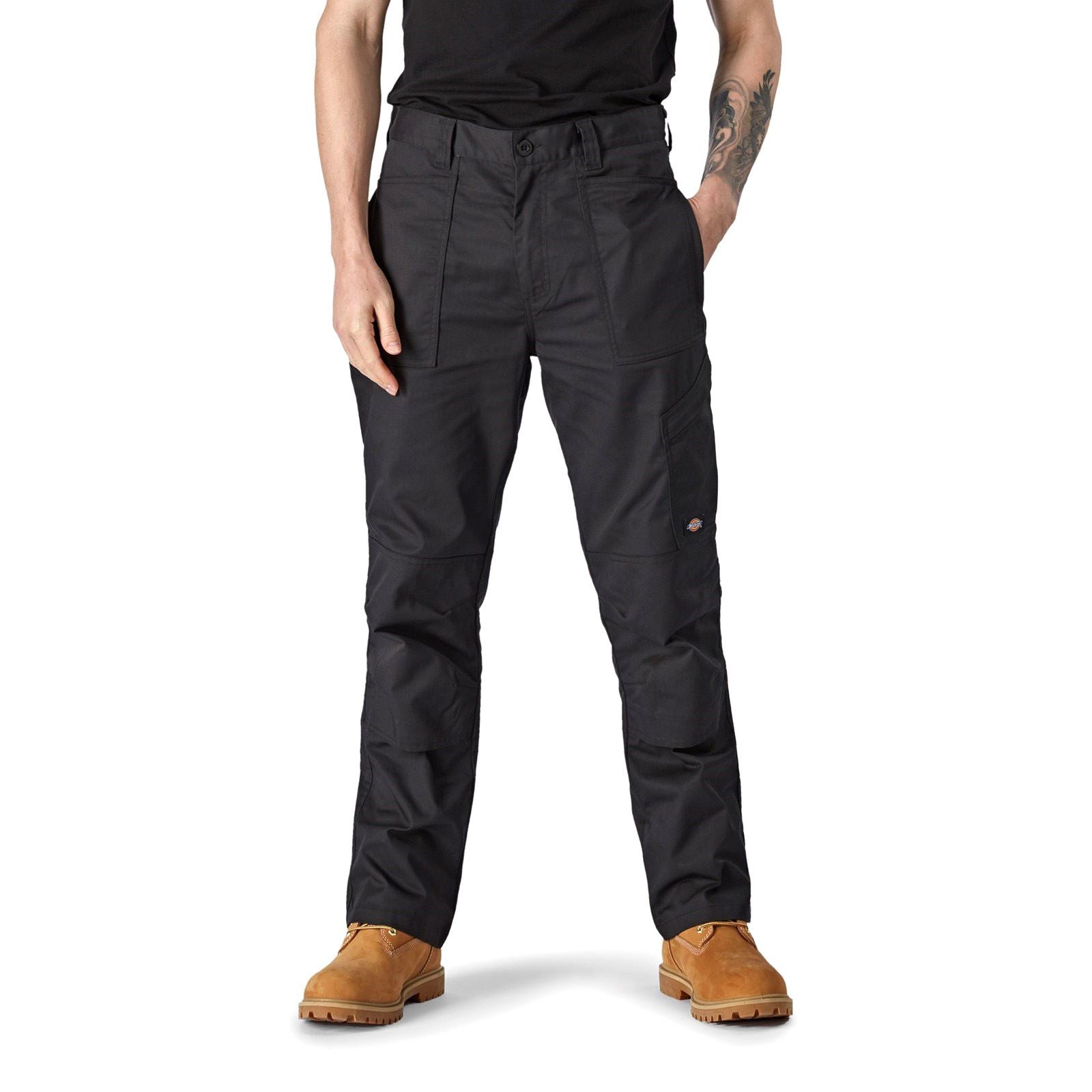 Dickies Action Flex Pantalons De Plein Air Pour Hommes En Polyester Noirs