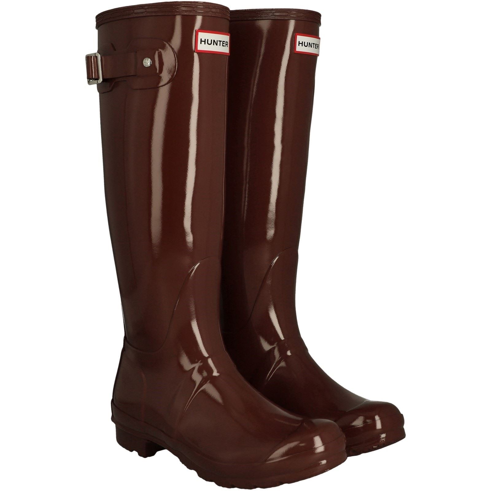 Hunter Original Tall Gloss Bottes En Caoutchouc Pour Femmes, Couleur Baie Discrète