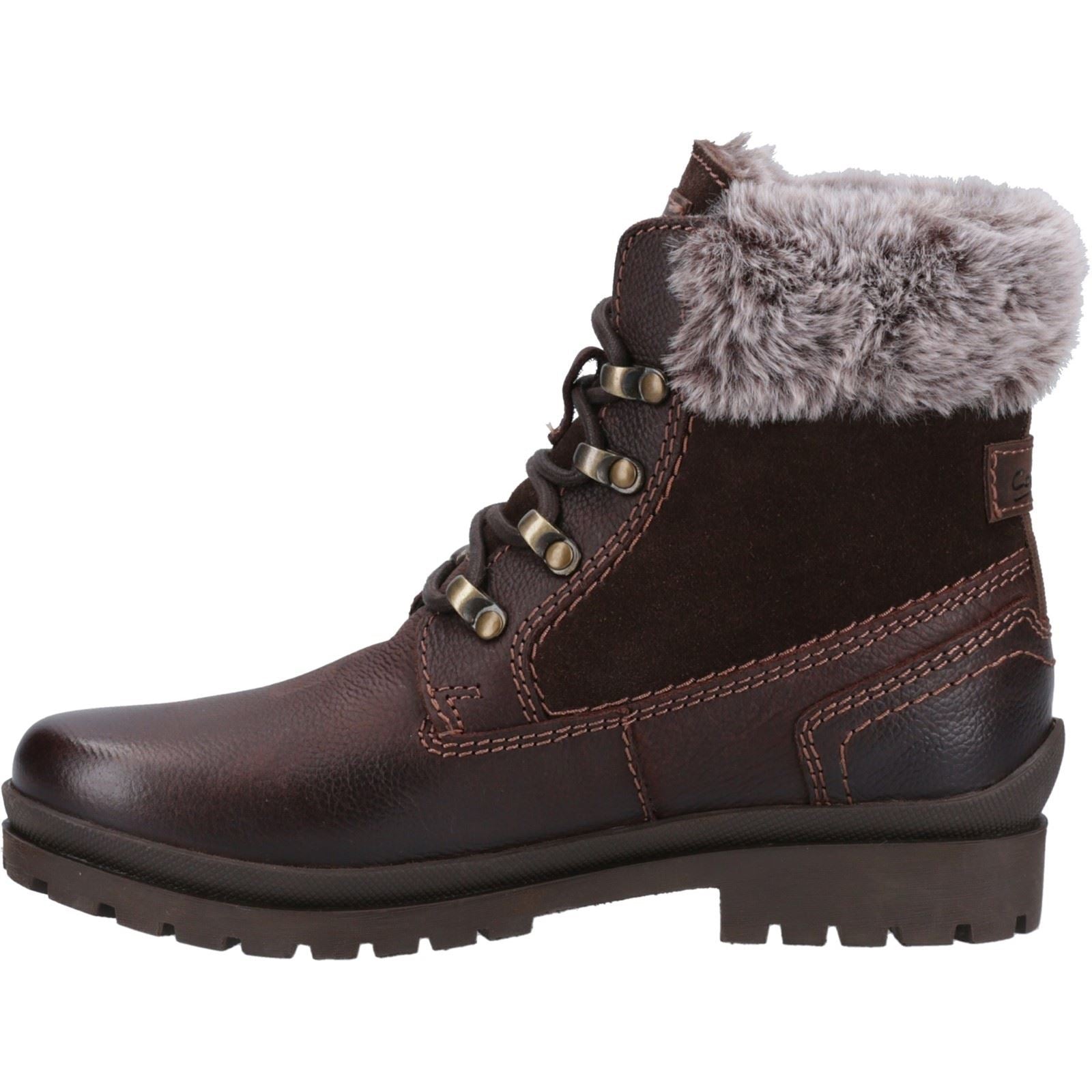 Cotswold Evenlode Bottes D'hiver En Cuir Marron Pour Femme