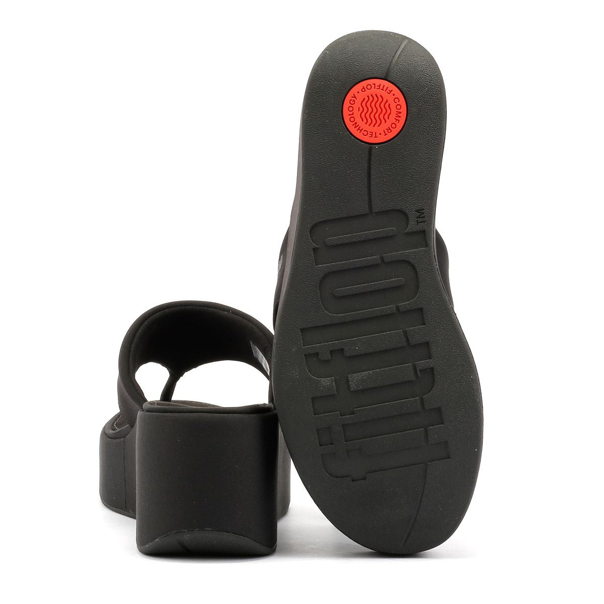 FitFlop Platfforms Wedge Sandales Noires Pour Femmes
