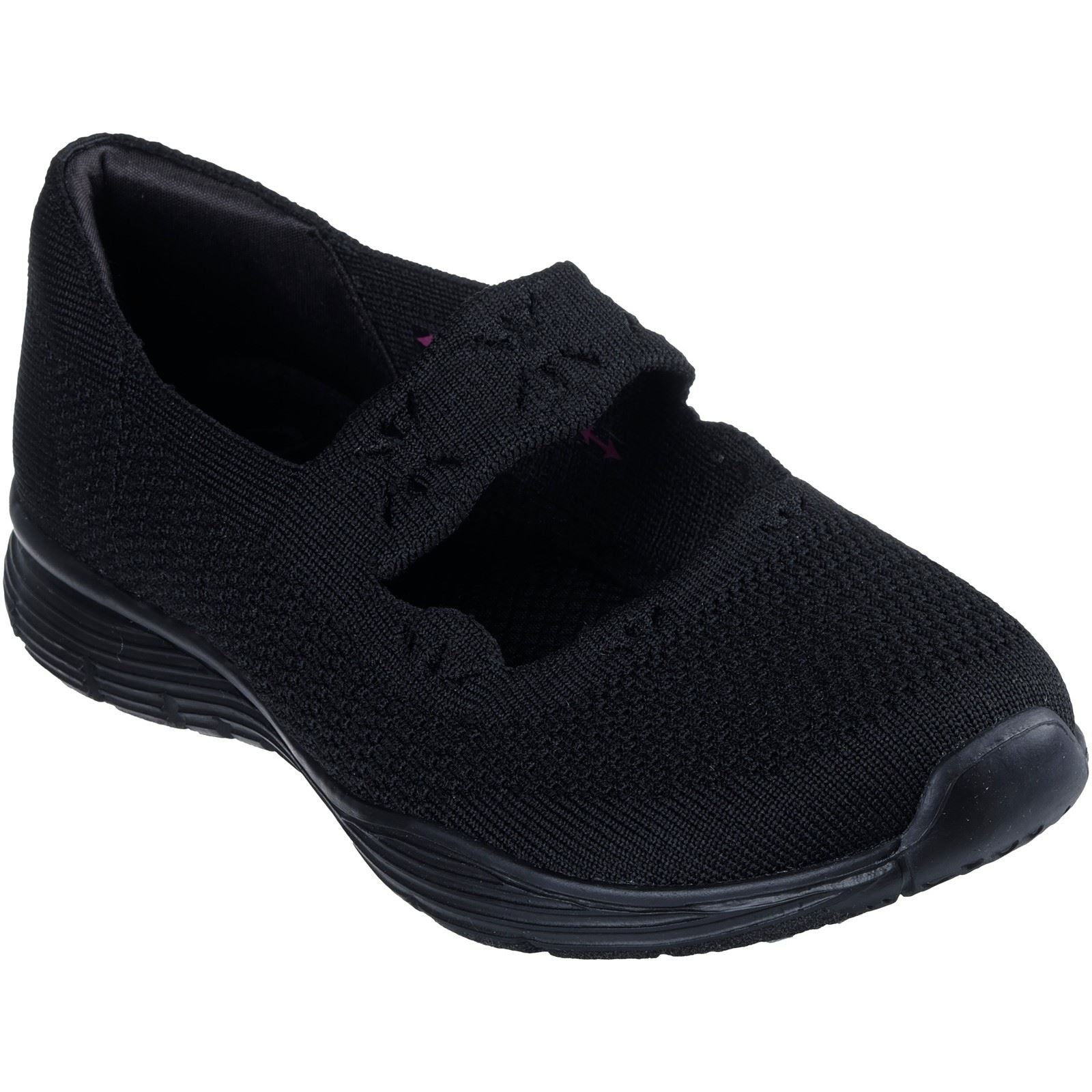 Skechers Seager Cute N' Coy Baskets Noires Pour Femmes En Toile