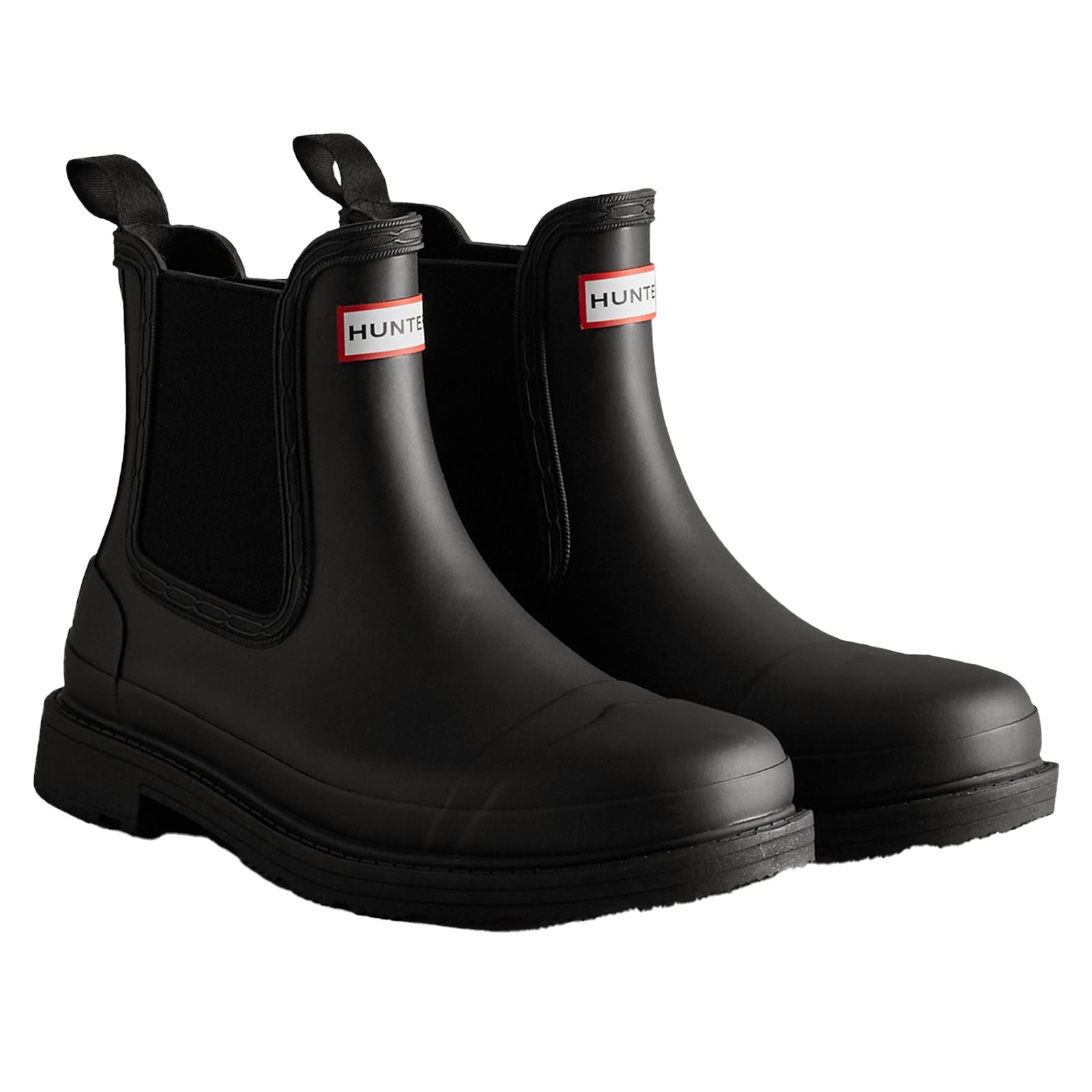 Hunter Commando Bottes En Caoutchouc Pour Femmes, Noires