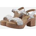 Hush Puppies Poppy Quarter Strap Sandales Blanches Pour Femmes En Cuir
