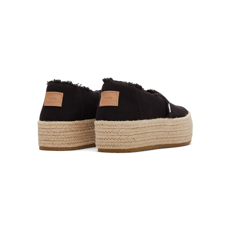 TOMS Valencia Espadrilles Noires Pour Femmes En 100% Coton