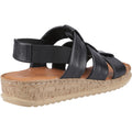 Hush Puppies Eden Gladiator Sandales Noires Pour Femmes En Cuir