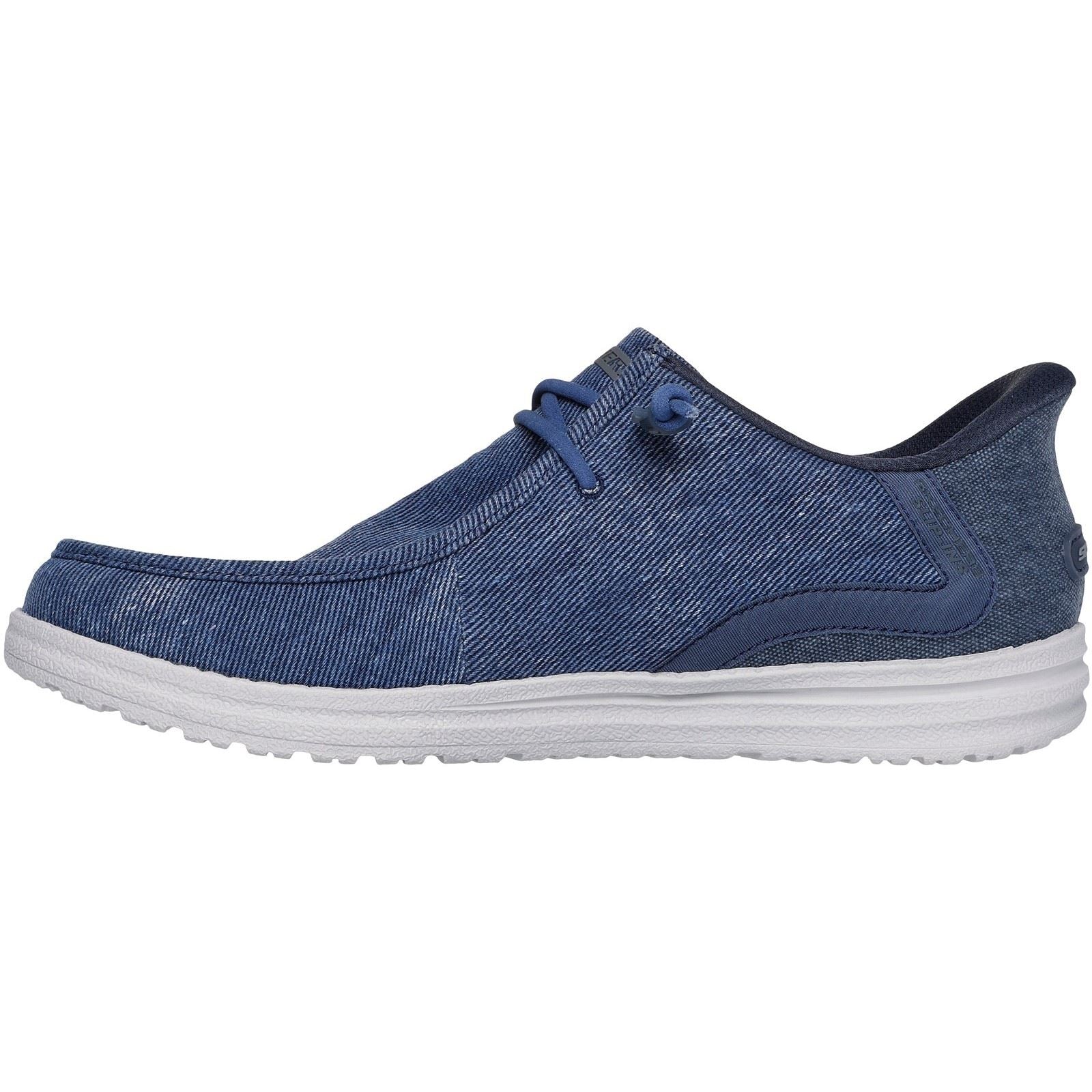 Skechers Melson Coronado Chaussures Mocassins En Denim Pour Hommes