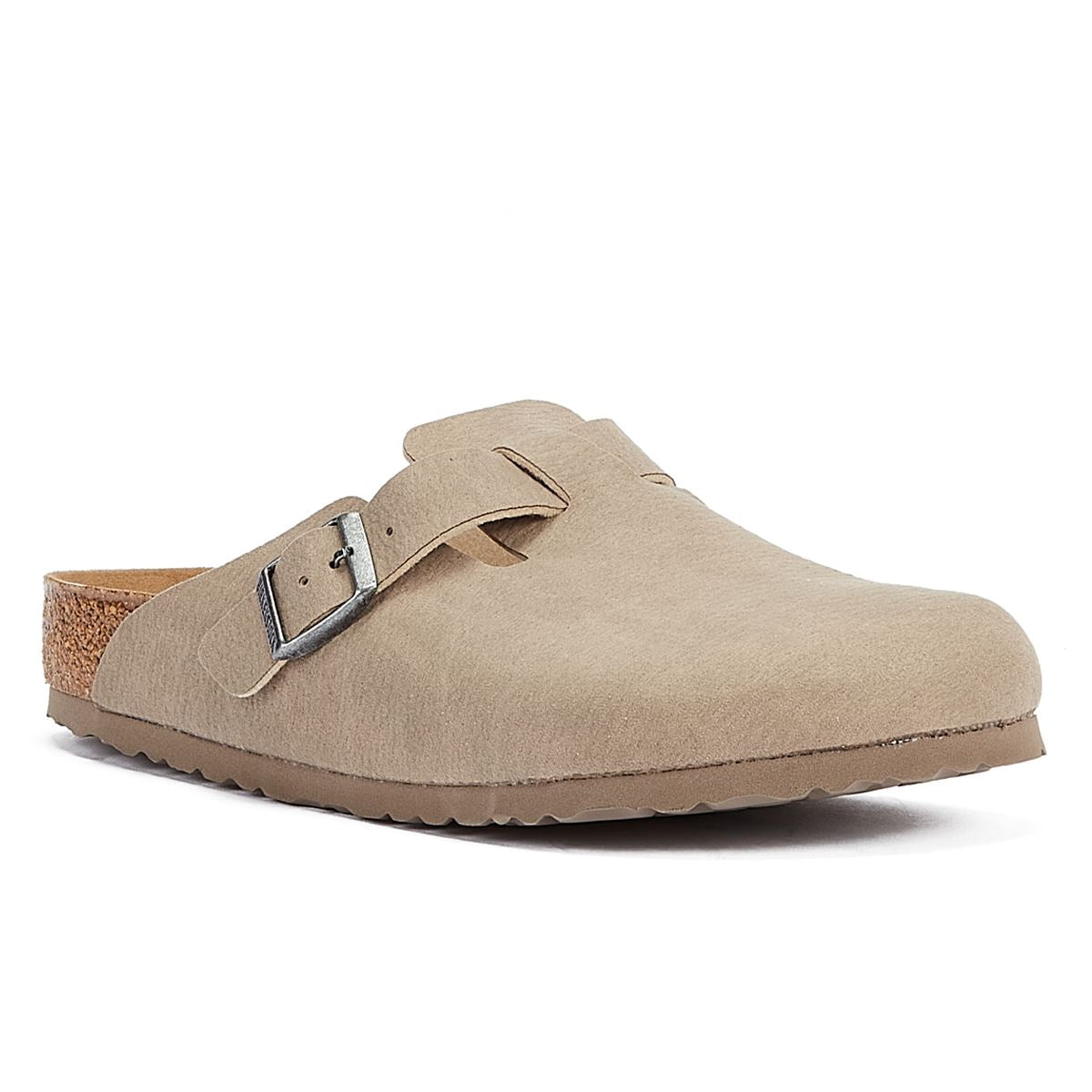 Birkenstock Sabots Gris Taupe Pour Hommes En Synthétique De Boston
