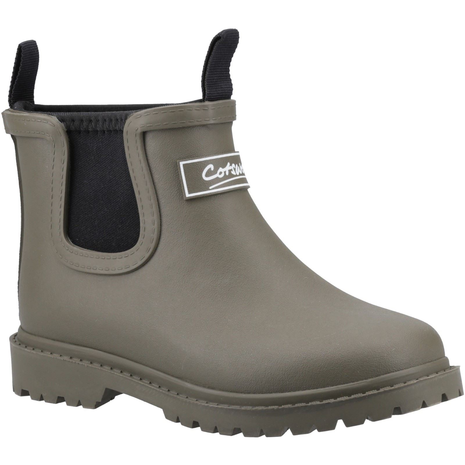 Cotswold Barton Tpr+caoutchouc Bottes Wellington Kaki Unisexes Pour Enfants
