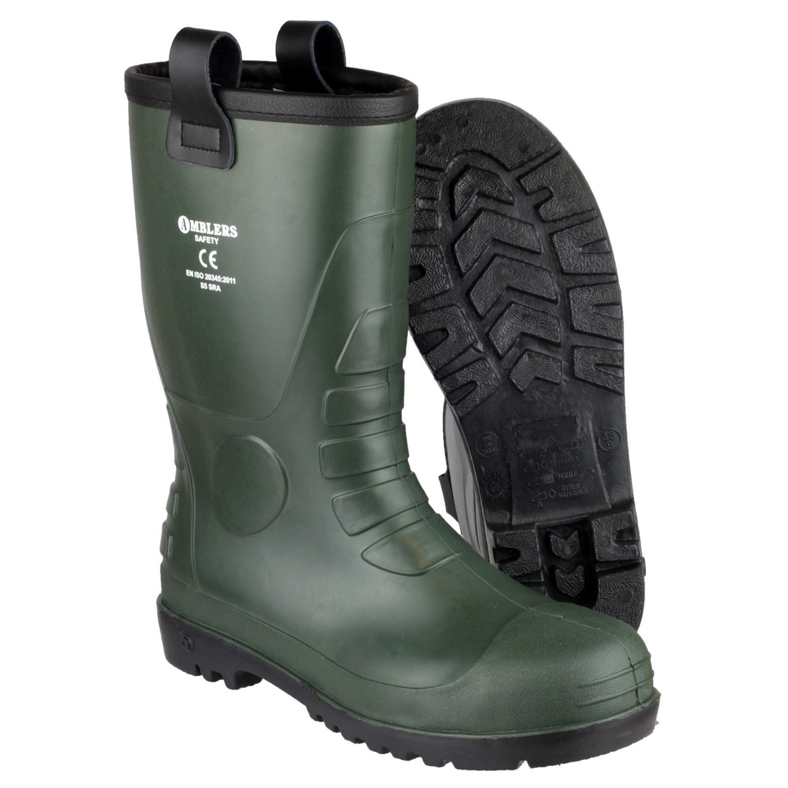 Amblers Safety Bottes En Caoutchouc Vertes Pvc Fs97
