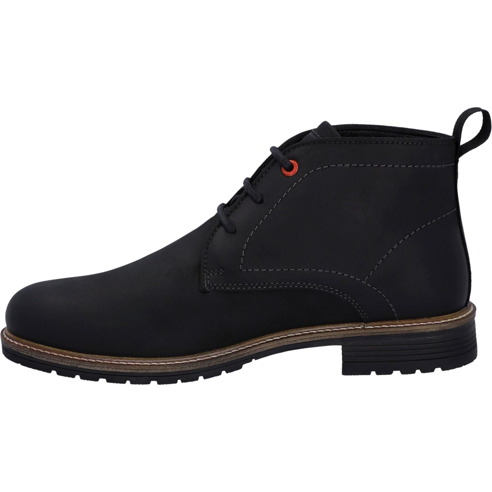Hunter Jura Bottes Noires En Cuir Pour Hommes