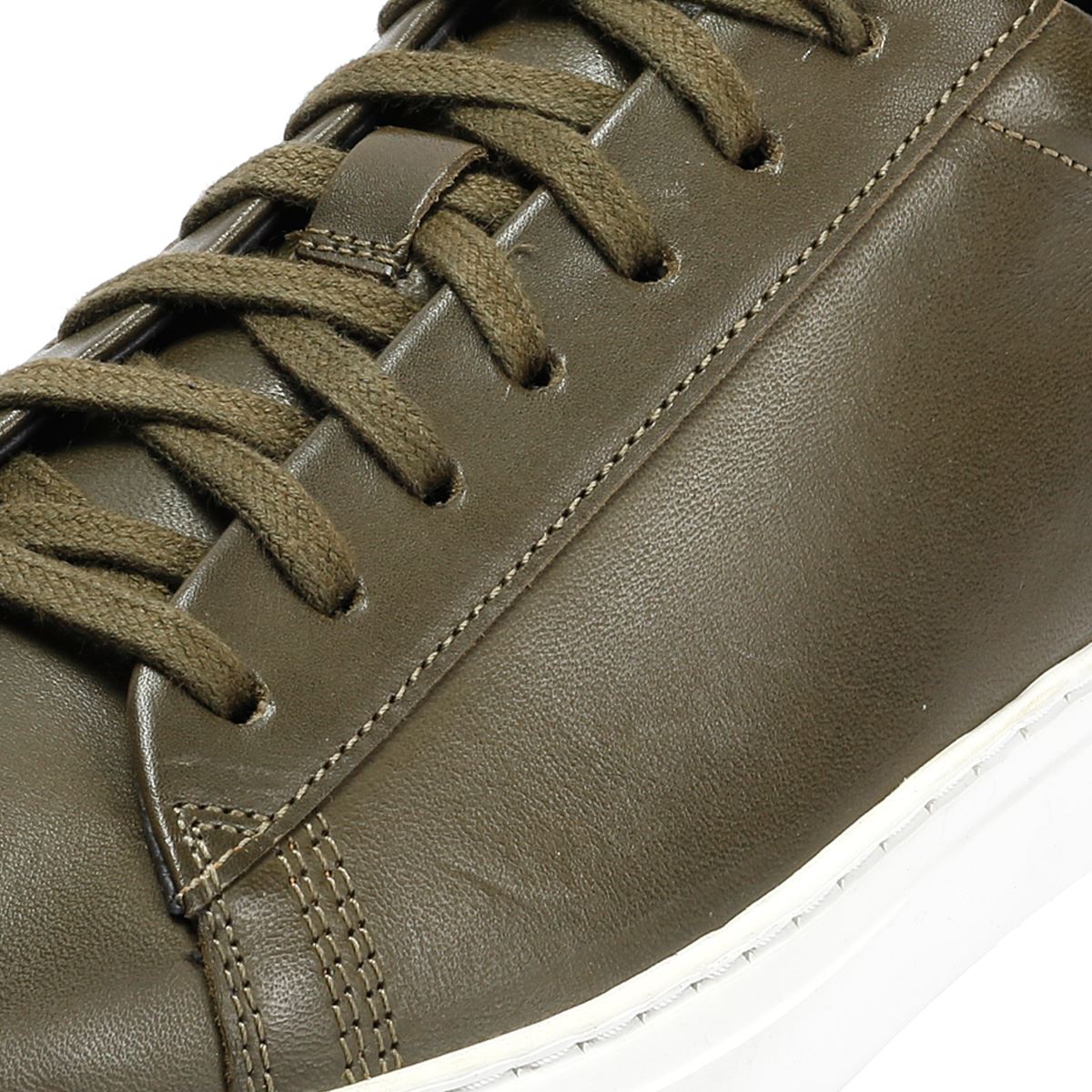 Ben Sherman Ace Cupsole Baskets En Cuir Pour Hommes Vertes