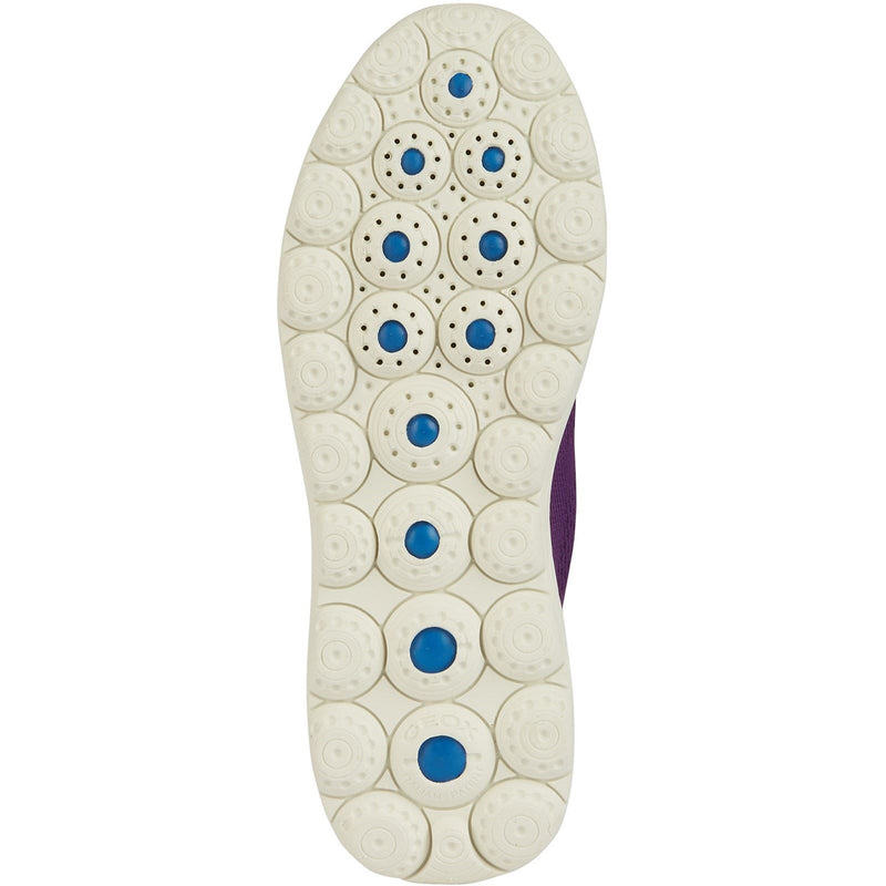 Geox D Spherica A Baskets En Cuir Violet Pour Femme