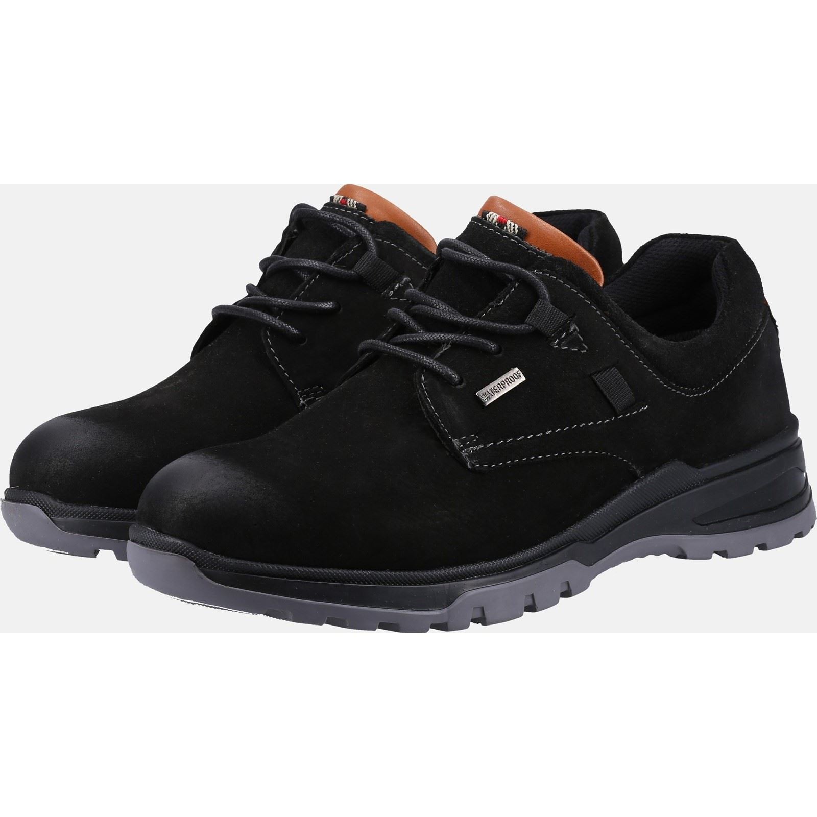 Hush Puppies Pele Chaussures En Cuir Pour Hommes, Noir En Nubuck À Lacets
