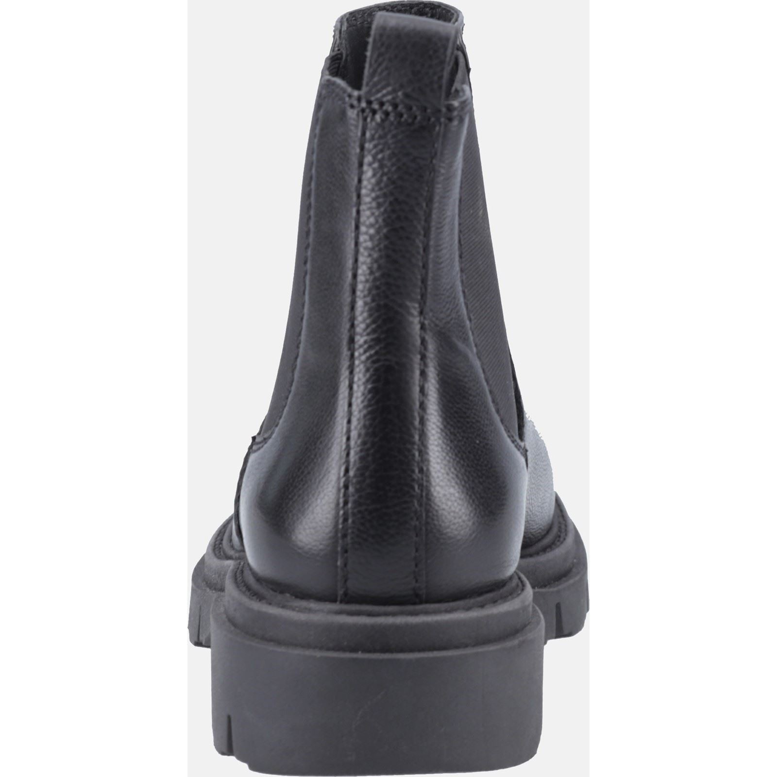 Hush Puppies Raya Chelsea Bottes Noires En Cuir Pour Femmes