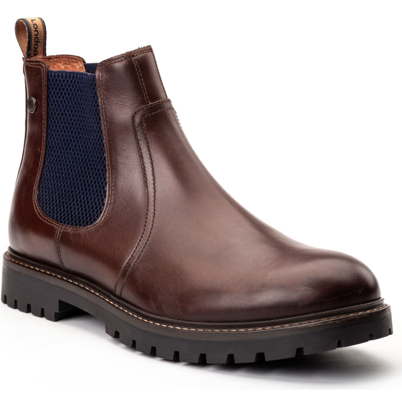 Base London Zinc Bottes En Cuir Marron Pour Homme
